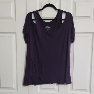 Torrid Purple Cut Out Relaxed Tank Top